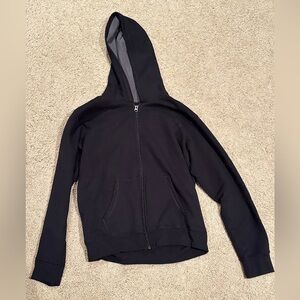 Kids Black Zip-Up Hoodie